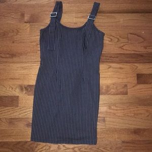 Pinstripe mini dress